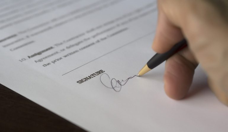 Signature d'un prêt